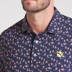MATTR Paradise Polo Deep Navy/Sunny Yellow