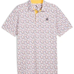 MATTR Paradise Polo White Glow/Sunny Yellow
