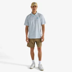 Mezzo Performace Pique Printed Polo Silver