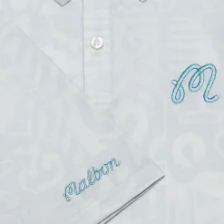 Mezzo Performace Pique Printed Polo Silver