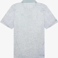 Mezzo Performace Pique Printed Polo Silver