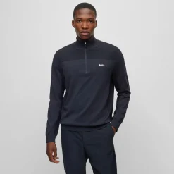 Momentum Quarter Zip Mid Layer Dark Blue