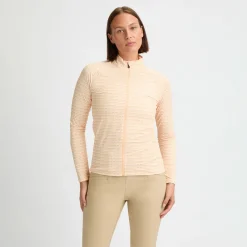 Nicky Full Zip Jacket Monogram Peach