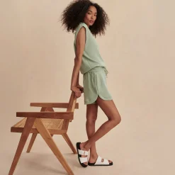 Ollie High-Rise 3.5-Inch Shorts Snow Sage