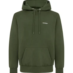 Organic Knitted Cotton Logo Hoodie Green