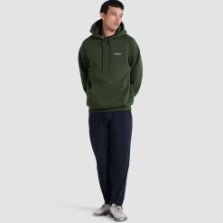 Organic Knitted Cotton Logo Hoodie Green