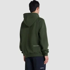 Organic Knitted Cotton Logo Hoodie Green