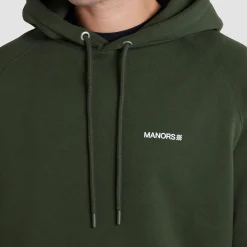 Organic Knitted Cotton Logo Hoodie Green