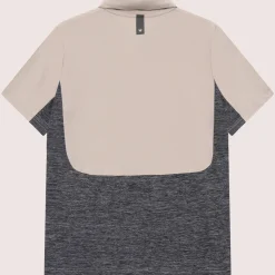 Panelled Mesh Polo Beige