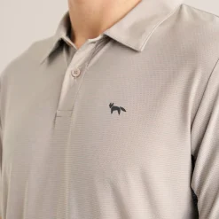 Panelled Mesh Polo Beige