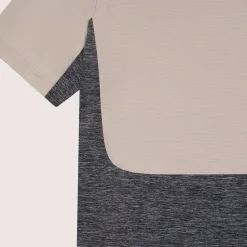 Panelled Mesh Polo Beige