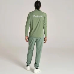 Performance Raglan Quarter Zip Mid Layer Forest