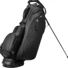 Player V Pro Pebbled 7-Way Stand Bag Black