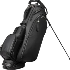 Player V Pro Pebbled 7-Way Stand Bag Black