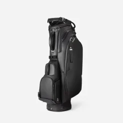Player V Pro Pebbled 7-Way Stand Bag Black