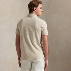 Polo Golf Custom Slim Fit Cotton Polo Classic Khaki/White