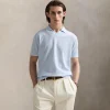 Polo Golf Johnny Collar Cotton Polo Office Blue/White