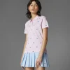 Printed Trefoil Polo Clear Pink/Bluebird