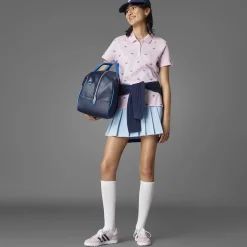 Printed Trefoil Polo Clear Pink/Bluebird