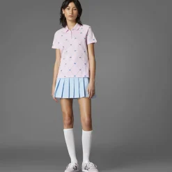 Printed Trefoil Polo Clear Pink/Bluebird