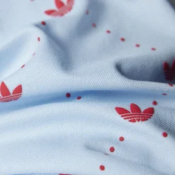 Printed Trefoil Polo Clear Sky/Better Scarlet