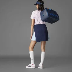 Printed Trefoil Polo Clear Pink/Bluebird