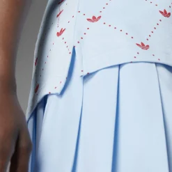 Printed Trefoil Polo Clear Sky/Better Scarlet