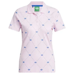 Printed Trefoil Polo Clear Pink/Bluebird