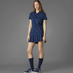 Printed Trefoil Polo Indigo/Green