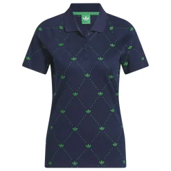 Printed Trefoil Polo Indigo/Green