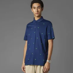 Printed Trefoil Polo Night Indigo