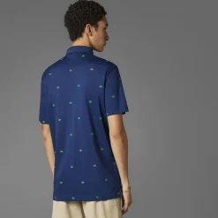 Printed Trefoil Polo Night Indigo