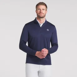 Pure 2.0 Texture Quarter Zip Deep Navy