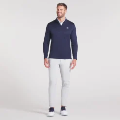 Pure 2.0 Texture Quarter Zip Deep Navy