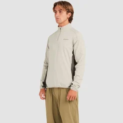 Quarter Zip Tech Mid Layer Greige