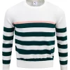 Resort Stripe Sweatshirt Warm White/Dark Myrtle