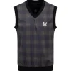 Reversible Legacy V-Neck Gilet Black Check