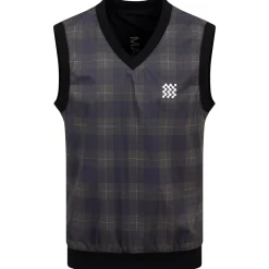 Reversible Legacy V-Neck Gilet Black Check