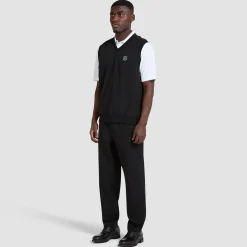 Reversible Legacy V-Neck Gilet Black Check