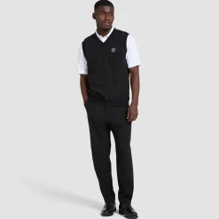 Reversible Legacy V-Neck Gilet Black Check