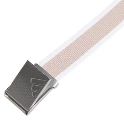 Reversible Striped Webbing Belt White/Taupe