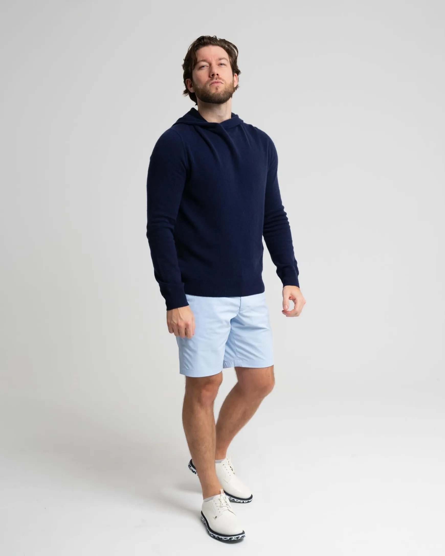 RLX Cashmere Pullover Hoodie Refined Navy