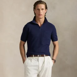 RLX Cotton Knit Sweater Polo Refined Navy