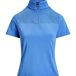 RLX Eyelet Quarter Zip Polo Summer Blue