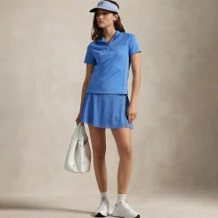 RLX Eyelet Quarter Zip Polo Summer Blue