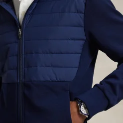 RLX Full Zip Hooded Hybrid Jacket Refined Navy