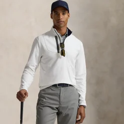 RLX Half Zip Stretch Jersey Mid Layer Ceramic White