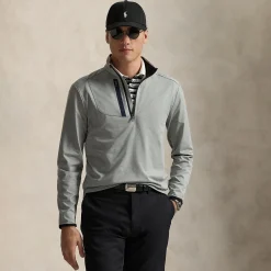 RLX Half Zip Stretch Jersey Mid Layer Andover Heather
