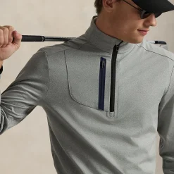 RLX Half Zip Stretch Jersey Mid Layer Andover Heather