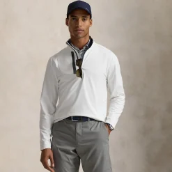 RLX Half Zip Stretch Jersey Mid Layer Ceramic White